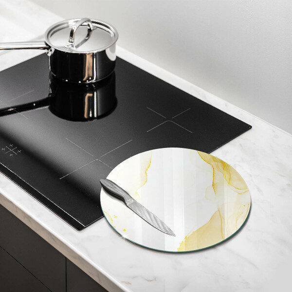 Skärbräda glas unik Gyllene abstraktion