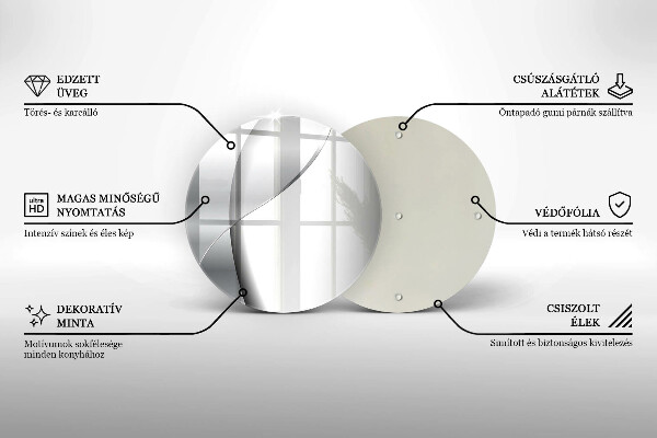 Skärbräda glas unik Silvermetallabstraktion