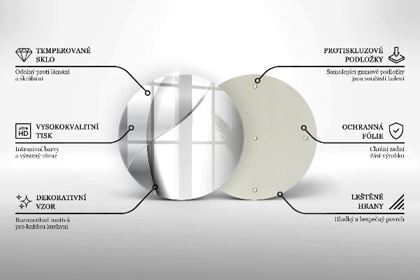 Skärbräda glas unik Silvermetallabstraktion