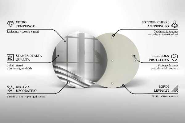 Skärbräda glas unik Metallstruktur