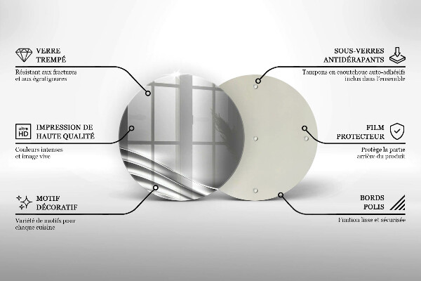 Skärbräda glas unik Metallstruktur