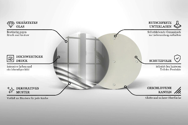 Skärbräda glas unik Metallstruktur