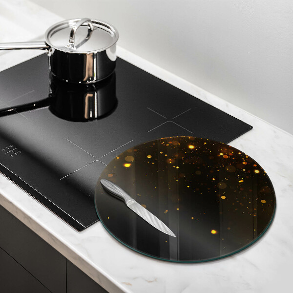 Skärbräda glas unik Guldglitter