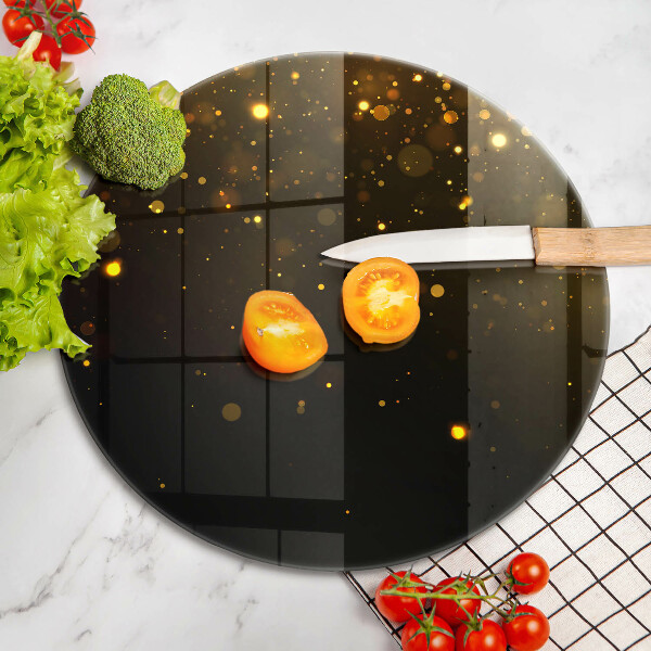 Skärbräda glas unik Guldglitter