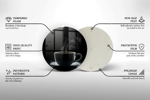 Skärbräda glas unik Varm kopp kaffe