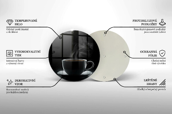 Skärbräda glas unik Varm kopp kaffe