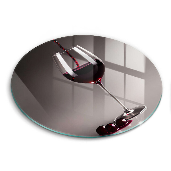 Skärbräda glas unik Glas och vindruvor