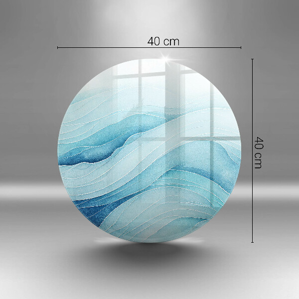 Skärbräda glas unik Abstrakta vågor