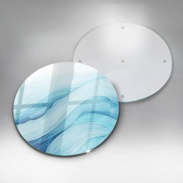 Skärbräda glas unik Abstrakta vågor