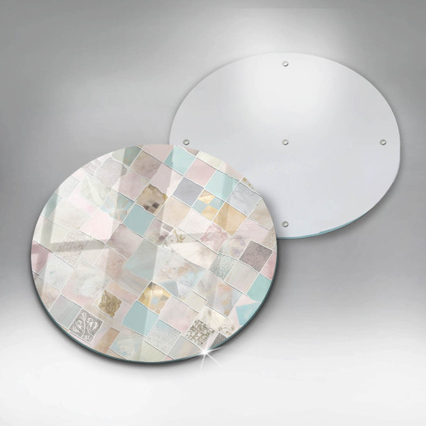 Skärbräda glas unik Pastellkomposition