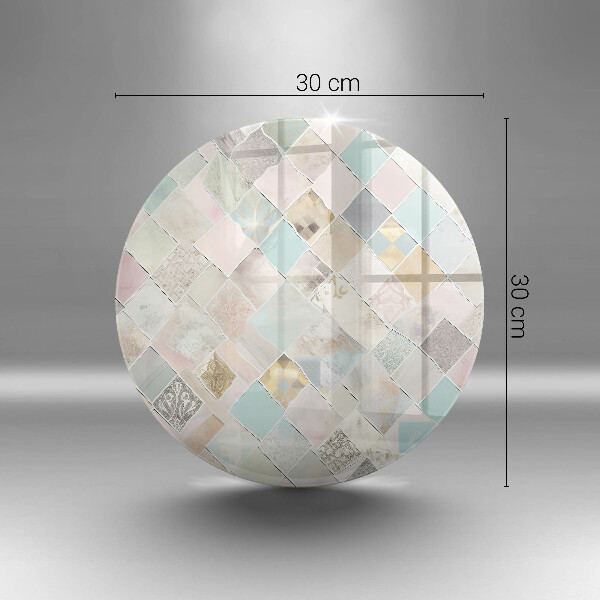 Skärbräda glas unik Pastellkomposition