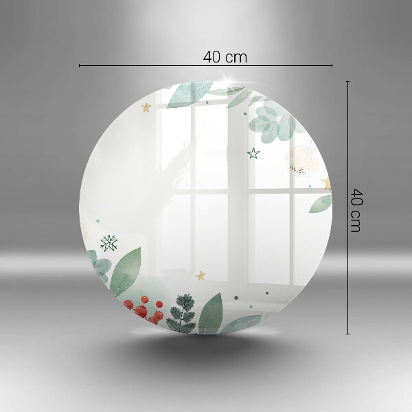 Skärbräda glas unik Akvarell blad