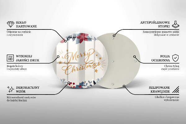 Skärbräda glas unik God jul inskription