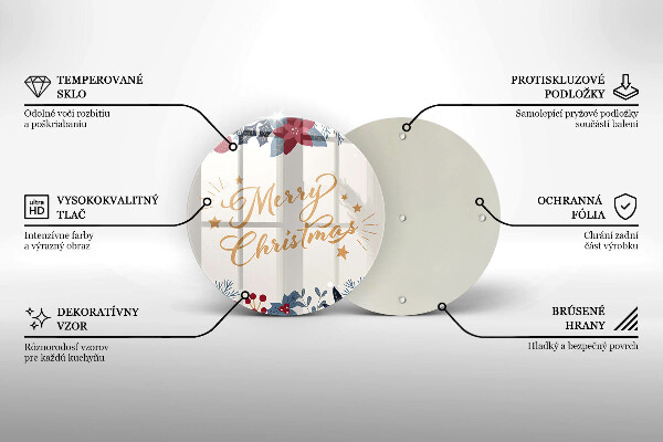 Skärbräda glas unik God jul inskription