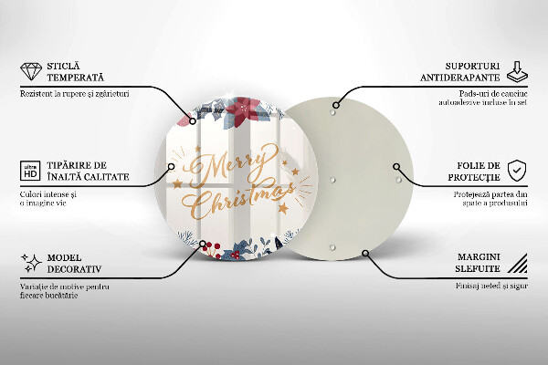 Skärbräda glas unik God jul inskription