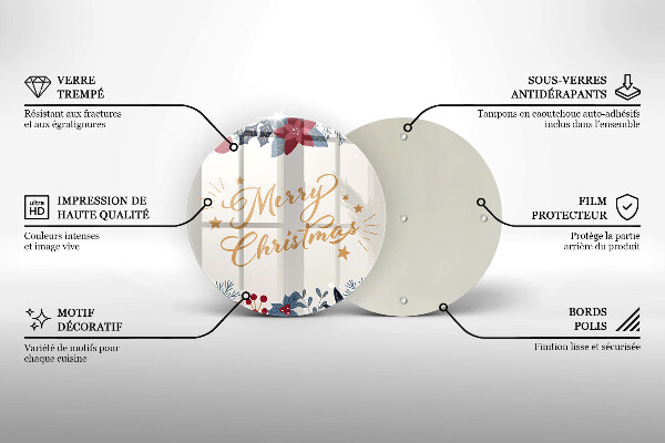 Skärbräda glas unik God jul inskription