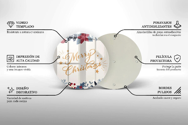 Skärbräda glas unik God jul inskription