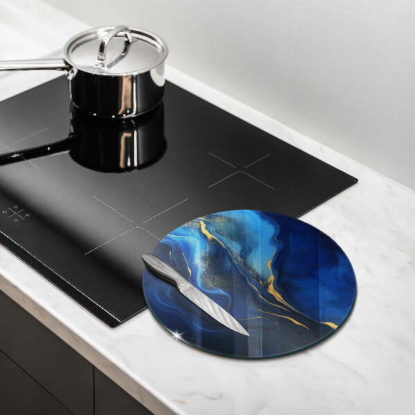 Skärbräda glas unik Koboltabstraktion