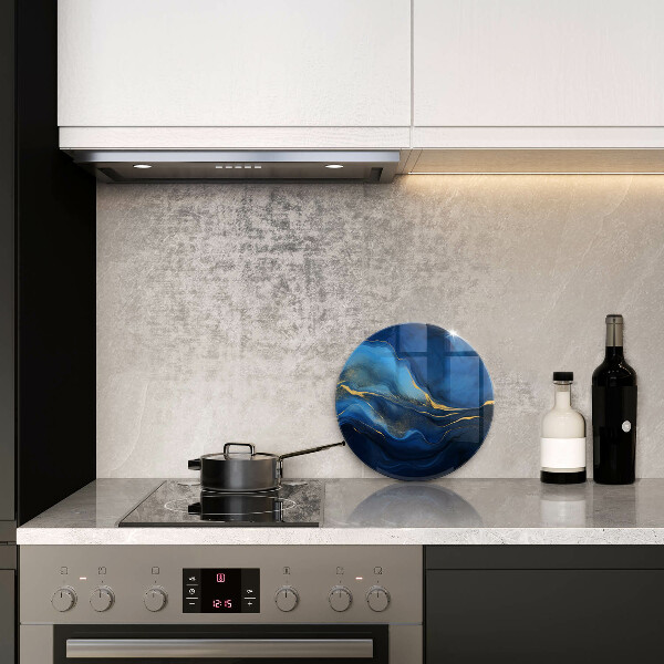 Skärbräda glas unik Koboltabstraktion