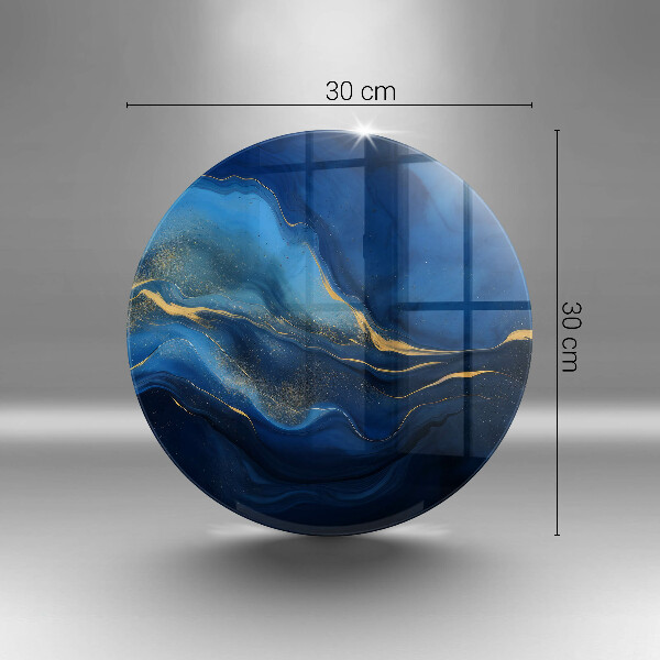 Skärbräda glas unik Koboltabstraktion