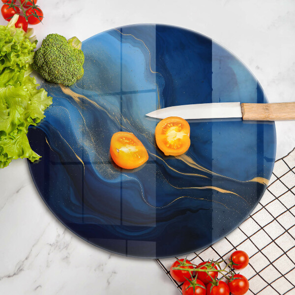 Skärbräda glas unik Koboltabstraktion