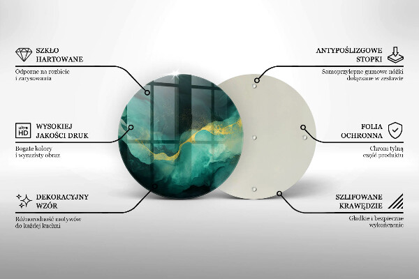 Skärbräda glas unik Flask grön