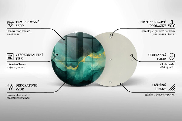 Skärbräda glas unik Flask grön