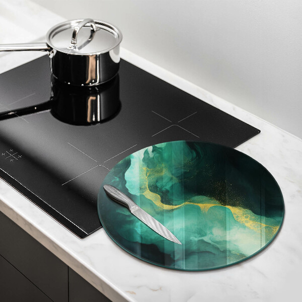 Skärbräda glas unik Flask grön