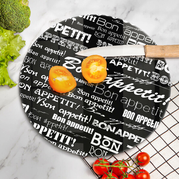 Skärbräda glas unik Kökstexter God aptit