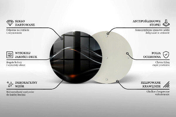 Skärbräda glas unik Abstrakt 3D-design