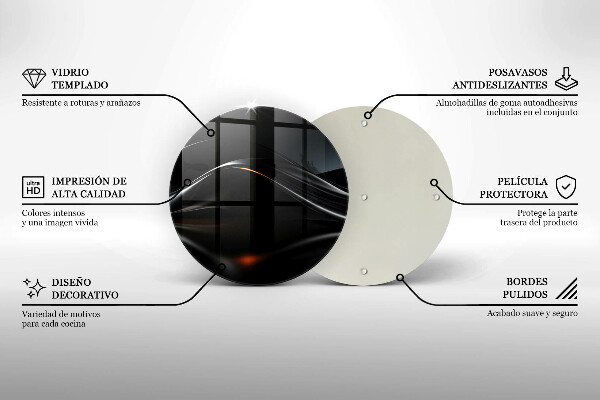 Skärbräda glas unik Abstrakt 3D-design