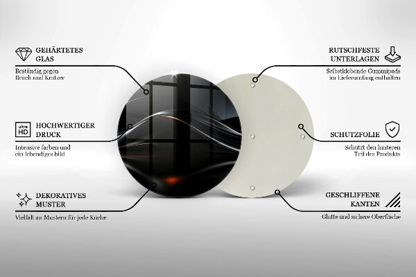 Skärbräda glas unik Abstrakt 3D-design