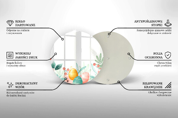 Skärbräda glas unik påskägg