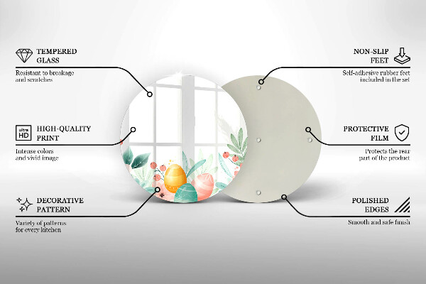 Skärbräda glas unik påskägg