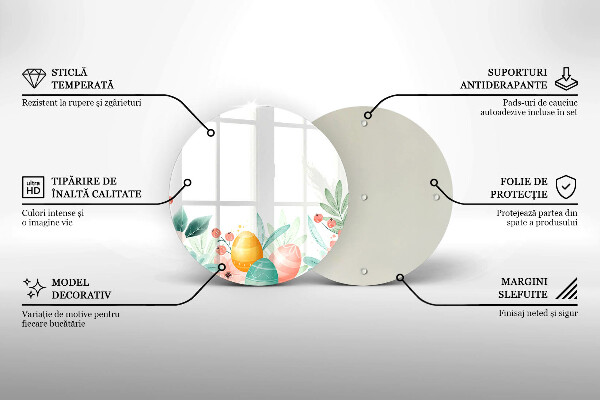 Skärbräda glas unik påskägg