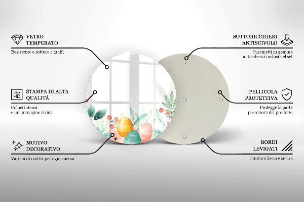 Skärbräda glas unik påskägg