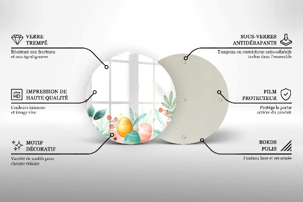 Skärbräda glas unik påskägg