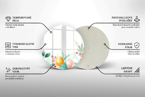 Skärbräda glas unik påskägg