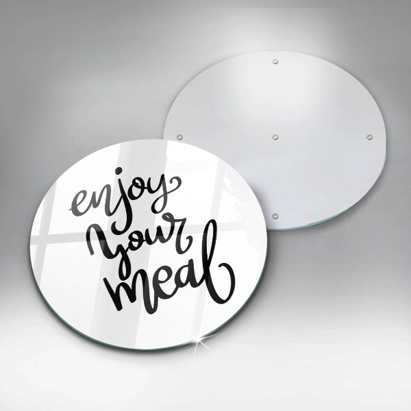 Skärbräda glas unik Inskription Njut av din måltid