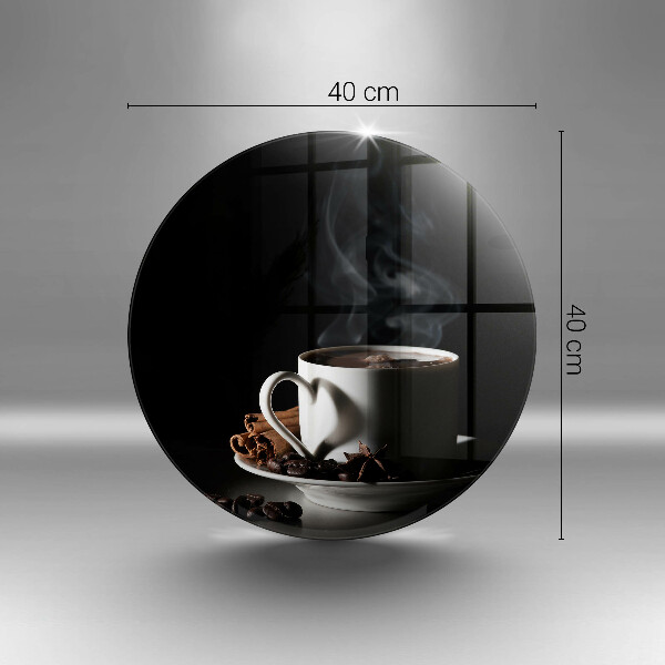 Skärbräda glas unik En kopp varmt kaffe