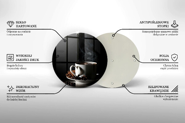 Skärbräda glas unik En kopp varmt kaffe