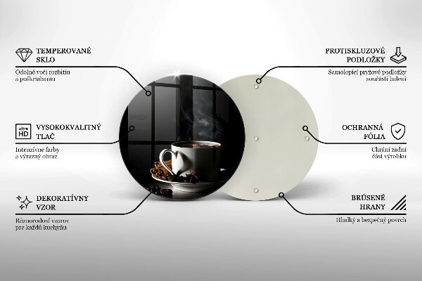 Skärbräda glas unik En kopp varmt kaffe