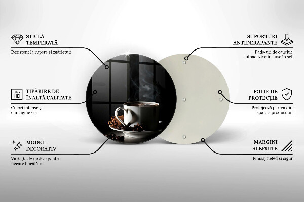 Skärbräda glas unik En kopp varmt kaffe