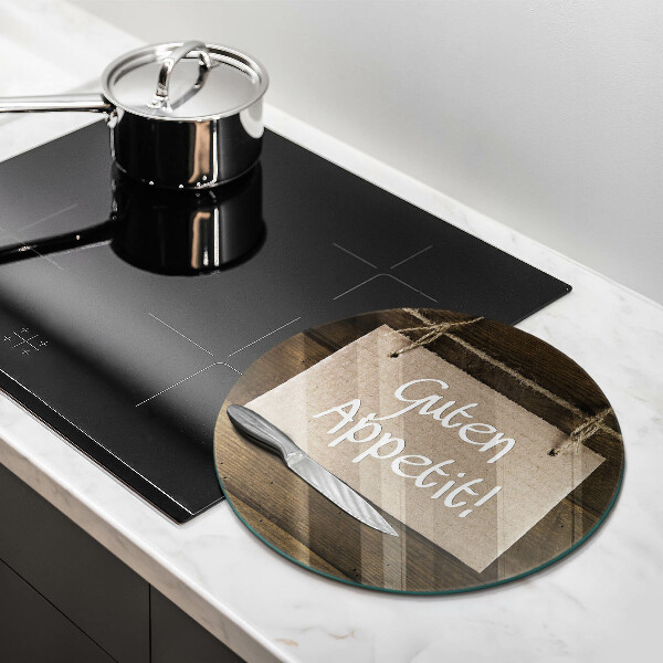 Skärbräda glas unik Guten Apetit inskription på tavlor