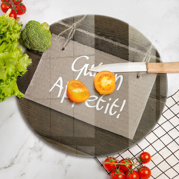 Skärbräda glas unik Guten Apetit inskription på tavlor
