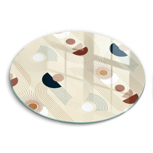 Skärbräda glas unik Boho geometri former