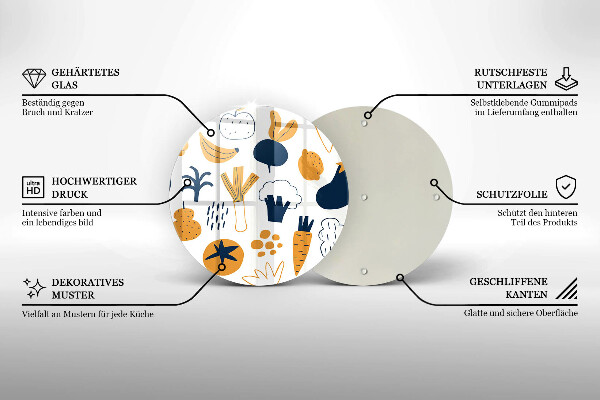 Skärbräda glas unik Mat illustration