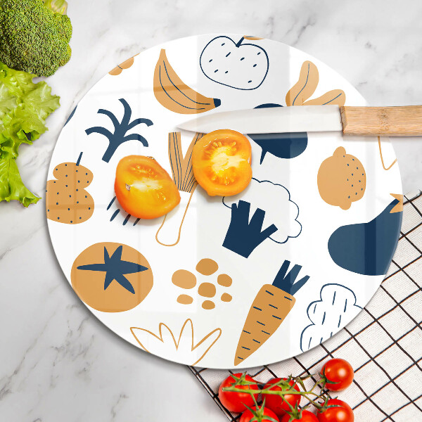 Skärbräda glas unik Mat illustration