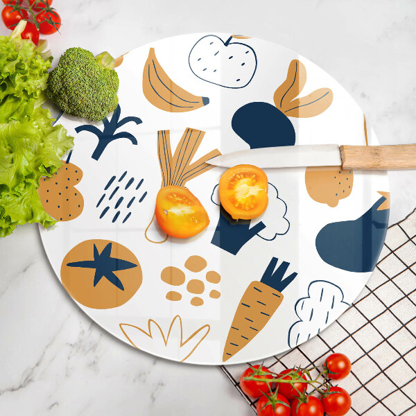 Skärbräda glas unik Mat illustration