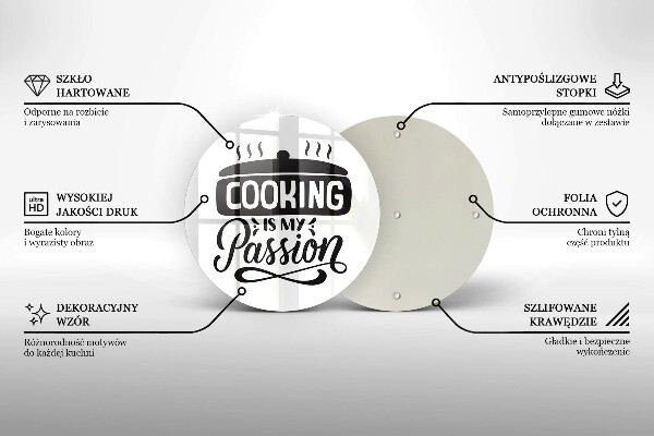 Skärbräda glas unik Matlagning är min passion